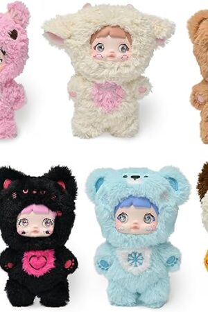 The Plush Blind Box, Kawaii Nommi Cute Series Stuffed Blind Box Doll 1PC, Kawaii Mystery Plush Toys Collectible for Birthday Gift (1 of 7 Possible Styles)