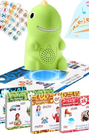 The Phonics Flash Cards with Talking Pen for Preschool Learning Activities,Homeschool Essentials-Hooked on Phonics Games for Kids,Interactive Sensory Toys for Kids with Autism Learn to Read from 21 Stages