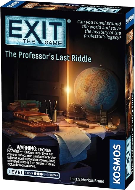 The EXIT: The Professor's Last Riddle | Escape Room| Brainteasers | Mystery Solving | Treasure Hunt | Kosmos Game | at-Home Escape Room