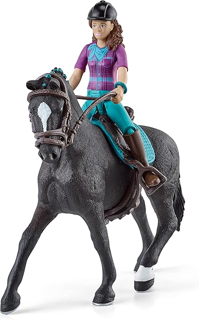 The schleich HORSE CLUB — Lisa & Storm 10 Piece HORSE CLUB Play Set with Rider and Hanoverian Gelding, Horse Gifts for Girls and Boys Ages 5+