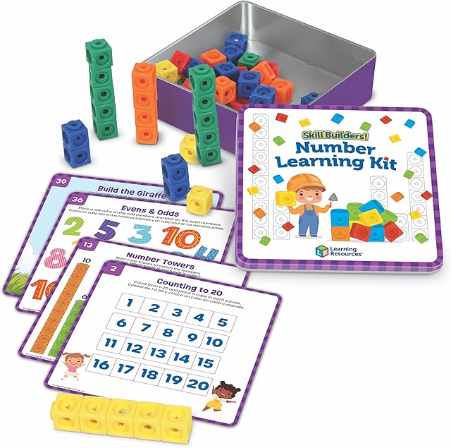 The Learning Resources Skillbuilders Numbers Learning Kit, Math Manipulatives, Linking Cubes, Homeschool Supplies, Preschool Classroom Must Haves, Toddler Learning Activities, Number Blocks Toys