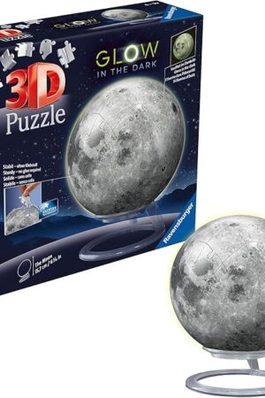 The Ravensburger Glow-in-The-Dark Moon 72 Piece 3D Jigsaw Puzzle for Adults and Kids - 11586 - Great Gift for Any Birthday, Holiday, or Special Occasion