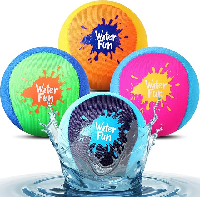 The Realspring Water Skipping Ball for Children Water Grip Bouncing Ball Summer Beach Pool Toy for Adult Fun Swimming Pool Games Party Lake River Favors