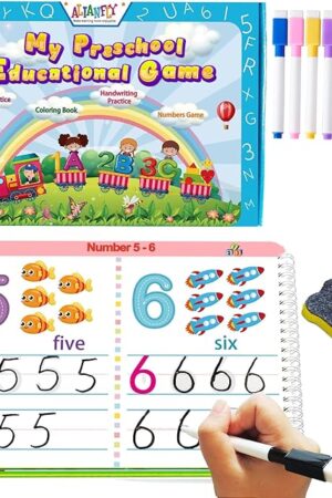 The Preschool Learning Activities Educational Workbook - Toddler Prek Montessori Handwriting Practice Activity Tracing Toys Busy Book for Kids, Autism Learning Materials and ABC Learning Book