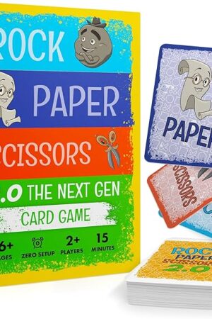 The Rock Paper Scissors 2.0 The Next Gen - Fun Card Game for Kids, Families & Adults, Ages 6+, 2+ Players, Fast-Paced Play, Perfect for Family Game Night, Parties & Travel, Great Gift for Boys & Girls