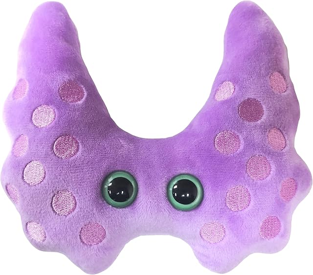 The GIANT MICROBES Thyroid Plush, Surgery Recovery Gift, Lupus Gifts, Thyroid Cancer Awareness, Endocrine System, Thyroidectomy, Hypothyroid Gift, Endocrinology Gifts