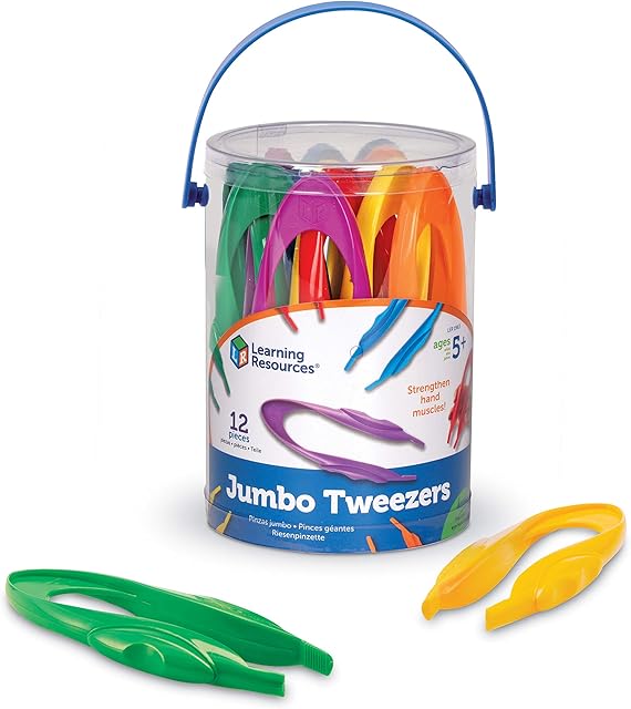 The Learning Resources Jumbo Tweezers - Sensory Bin Tools , Water Table Toys, Montessori Kinetic Grabber Tool, School And Teacher Supplies, Toddler Activities, Fine Motor, Daycare Essentials