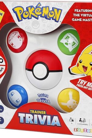 The Pokémon: Trainer Trivia - Electronic Guessing Game, 1000 Questions, Virtual Game Master, 3 Difficulty Levels, Solo & Multiplayer, Kids 7+, 1-4 Players