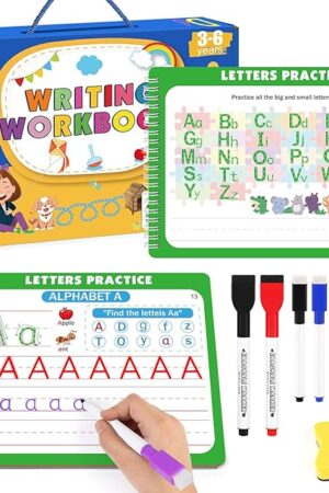 The Preschool Learning Activities, Toddler Tracing Books Ages 2-4, Kindergarten Workbooks for Handwriting Practice, Homeschool Supplies and Toddler Travel Essential Educational Toys