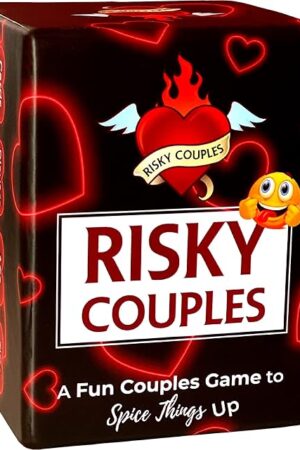 The RISKY COUPLES - Super Fun Couples Game for Date Night: 150 Dares & Questions for Your Partner. Romantic Anniversary & Valentines Gifts. Card Game for Couple