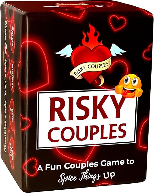The RISKY COUPLES - Super Fun Couples Game for Date Night: 150 Dares & Questions for Your Partner. Romantic Anniversary & Valentines Gifts. Card Game for Couple