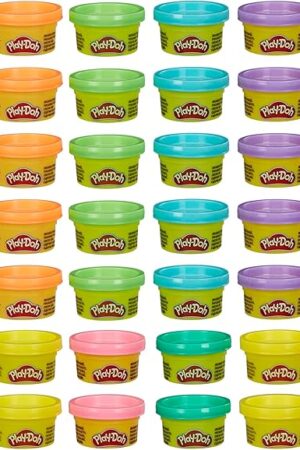 The Play Doh Bulk Handout 42-Pack of 1-Ounce Modeling Compound Cans, Back to School Gifts, Prizes, & Party Favors, Kids Arts & Crafts, Preschool Toys, Ages 2+ (Amazon Exclusive)