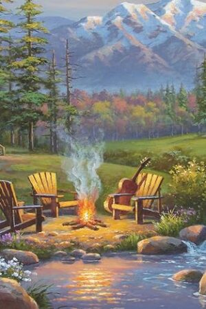 The Ravensburger Riverside Livingroom Puzzle - Part of Great Outdoors Series | Unique 300 Piece Challenge for Adults | Softclick Technology Eco-Friendly Materials