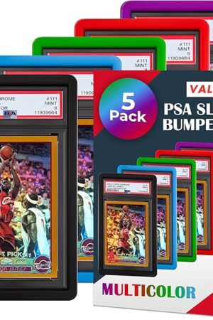 The PSA Slab Bumper 5 Pack (Multi-Color) – Hard TPU PSA Slab Protector Guard for Graded Cards – PSA Slab Bumper Guard for PSA Slabs – Card Slab Protector for PSA Card Protection