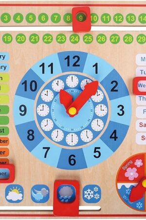 The Pidoko Kids Montessori Toys for Toddlers 3 Years - 4 Year Old Learning Materials for Preschool - All About Today Board - Wooden Calendar and Learning Clock - Educational Gifts for Boys and Girls