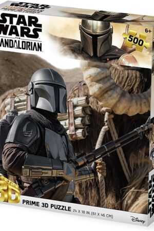 The Prime 3D | Lucas | Mandalorian | 500 Piece 3D Jigsaw Puzzle for Kids & Adults | Finished Size 24 x 18 | Challenging & Fun for Adults, Kids & Families | Immersive 3D Lenticular Effect