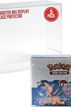 The Plastic Booster Box Display Case for Pokemon Booster Box Long Term Storage Protection - Booster Box Display Case Protector - 0.5mm Thick Protective Storage (Pack of 5)