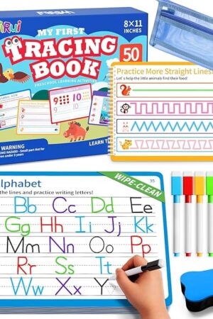 The Preschool Learning Activities, Tracing Books for Kids Ages 3+, Toddler Handwriting Practice, Letter Tracing for Kids, Preschool Kindergarten Workbooks 3+, Learning Books for 3+ Years Old
