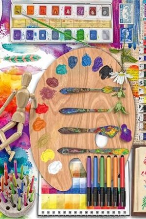 The Ravensburger The Artist’s Palette 500-Piece Jigsaw Puzzle | Large Format for Easy Handling | Vibrant and Engaging Imagery | Ideal for Kids and Adults | FSC Certified
