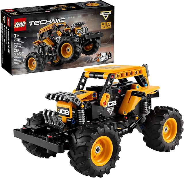 The LEGO Technic Monster Jam DIGatron Pull-Back Monster Truck Toy - Building Toy for Kids, Boys and Girls, Ages 7+ - Gift for Birthdays - 42199