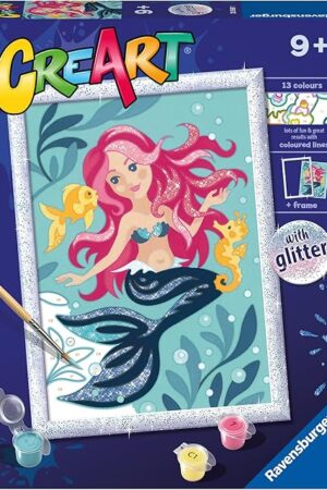 The Ravensburger Enchanting Mermaid Paint by Numbers Kit for Kids - 23568 - Painting Arts and Crafts for Ages 9 and Up