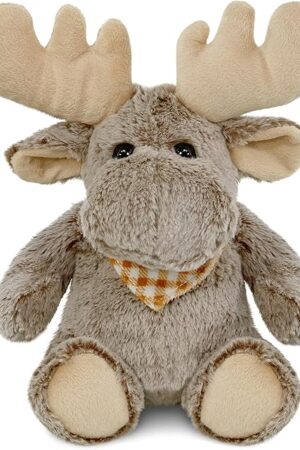 The Puzzled Super-Soft Sitting Moose Plush, 11"
