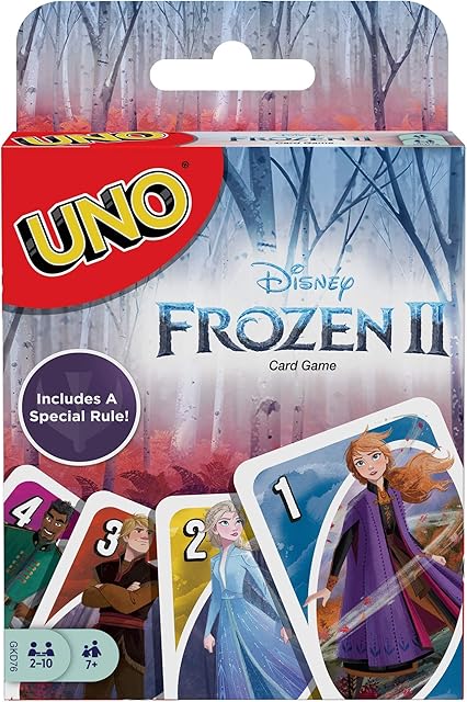 The Mattel Games UNO Disney Frozen II Card Game for Kids and Family with 112 Cards and Instructions, Makes a Great Game for Kids 7 Years Old and Up