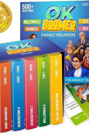 The QUOKKA OK Boomer Family Generation Game Volume II - Board Game for Family Night - Trivia Card for Adults and Families - Fun Party Millennials vs Boomers for Ages 15+