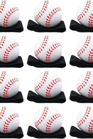 The Reactive Practice Baseballs on Elastic Cord Perfect for Training, Fun Outdoor Activities for Spring Training, Fun Outdoor Activity for Kids, Boy or Girl, Party Favor (12 Pack)