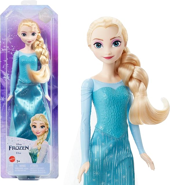 The Mattel Disney Princess Dolls, Elsa Posable Fashion Doll with Signature Clothing and Accessories, Disney's Frozen Movie Toys