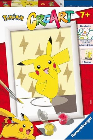 The Ravensburger CreArt Pokemon Paint by Numbers Kits for Children & Adults Ages 7 Years Up - Kids Craft Set
