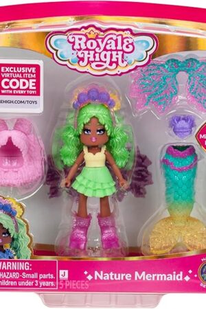 The Royale High 3? Nature Mermaid Fashion Doll - 1 Figure with 9 Fashion Accessories - Virtual Item Code Included - Series 3 - Ages 5+