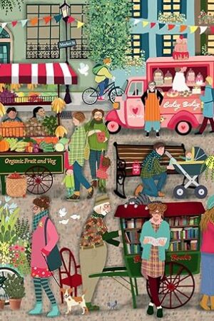 The Ravensburger Street Market 1000 Piece Jigsaw Puzzle | Explore Vibrant Market Life | from The Bestselling Puzzle Brand Worldwide | Eco-Friendly Materials