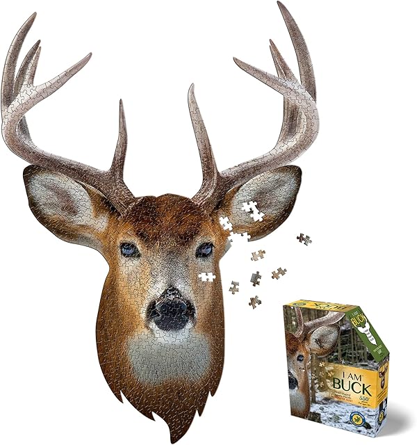 The Madd Capp Puzzles - I AM Buck - 550 Pieces - Animal Shaped Jigsaw Puzzle
