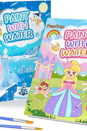 The PERRYHOME Paint with Water Coloring Books for Kids (Unicorn & Frozen Princess)