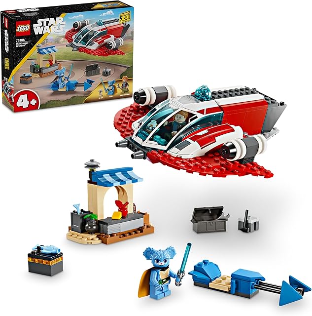 The LEGO 75384 Star Wars The Crimson Firehawk Construction Toy with Speeder Bike and Minifigures, Gift for Boys and Girls from 4 Years Old