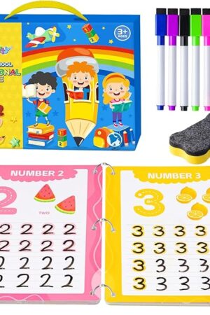 The Preschool Learning Activities, 62 Pages Educational Workbook for Kids, Handwriting Practice, Montessori Toys, Autism Materials, Alphabet Learning, Kindergarten Game with Toys for Toddlers Kids 3-8