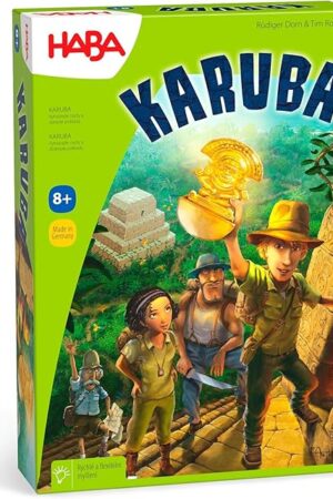 The HABA Karuba - Jungle Adventure Tile Placement Family Puzzle Game - Exciting Family Games & Kids Board Games Ages 8-12 (Made in Germany)