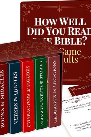 The QUOKKA Rethink. Bible Trivia Game for Adults – 250 Bible Trivia Cards for Christians – Fun Christian Games for Adults & Family – Religious Gifts for Men and Women - 5 Categories to Check How Well You