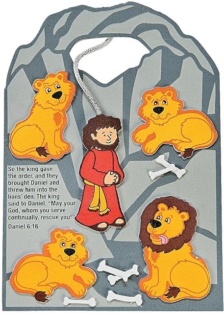 The Fun Express Daniel Cast to Lions Den Ck-12 - Crafts for Kids and Fun Home Activities - VBS Vacation Bible School Supplies/Decor