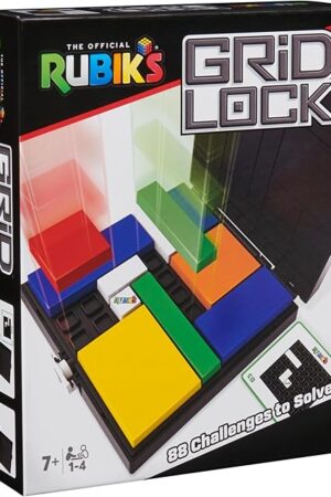 The Rubik’s Cube, Gridlock Game, The Problem-Solving Puzzle Game Based on The Iconic Rubik’s Cube, Problem-Solving Brain Teaser, Classic Color-Matching Puzzle, 1 or More Players, for Ages 7 & Up