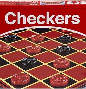 The Pressman Checkers -- Classic Game With Folding Board and Interlocking Checkers, 2 Players