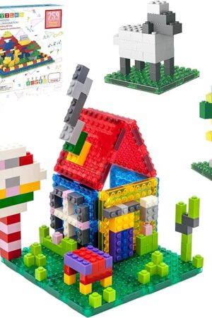The PicassoTiles Magnetc Brick Tile 259pcs Building Block Combo Set Compatible with Major Brick Systems Over 50+ Builds STEM Educational Construction Toy for Kids Toddlers Boys Girls Ages 3 and Up PTS259