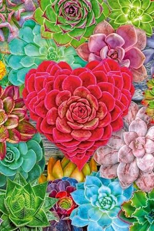 The Ravensburger Succulent Love 500 Piece Jigsaw Puzzle | Visually Calming Design | Air-Purifying Plant Theme | FSC-Certified Materials