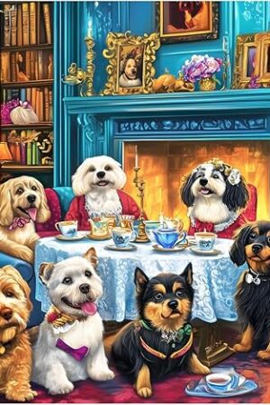 The Puzzles for Adults 500 Pieces,Jigsaw Puzzles 500 Pieces for Adults Kids Seniors Dogs Puzzle 500 Piece Animal Pet Lover Challenging Puzzles Family Activity Great Gift Home Decor 20.5x15 in