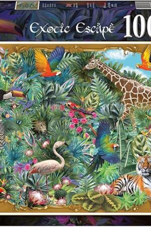 The Ravensburger Exotic Escape Jigsaw Puzzle - 1000 Unique Pieces with Softclick Technology | Vibrant Jungle Imagery | Durable, Glare-Free Pieces | Ideal for Adults and Kids Aged 14+