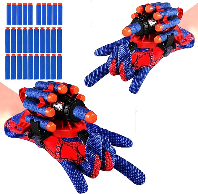 The Web Shooters Wrist Toy Set, Spider Web Shooter Hero Cosplay Funny Decorate for Kids Shooter Set Educational Toys for Boys(2pcs)