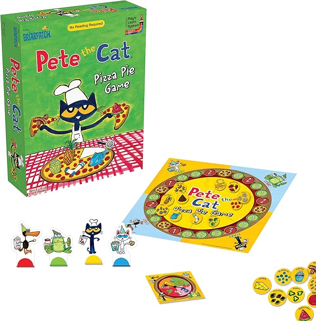 The University Games Pete the Cat Pizza Pie Game Green, Ages 3 years and Up
