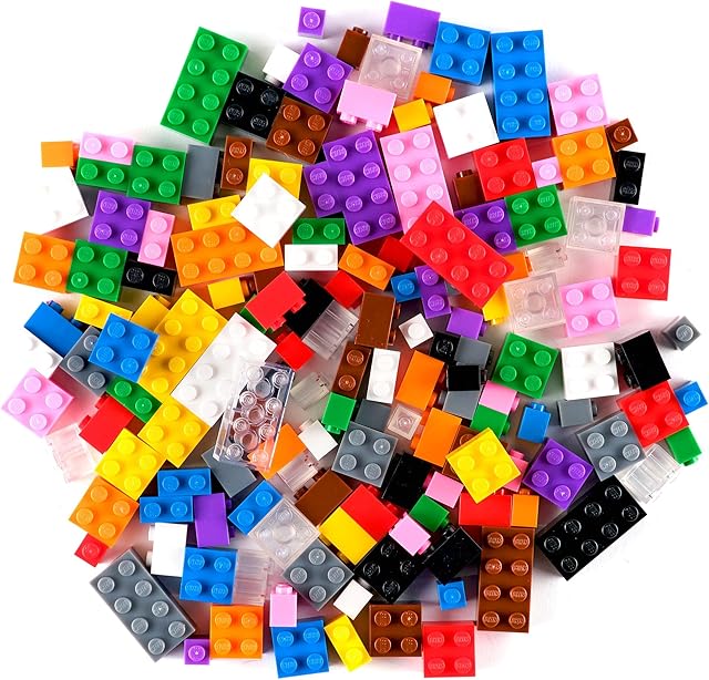 The Strictly Briks Building Blocks Toy Kit & Brick Building Set - Compatible with All Major Interlocking Block Toys - 156 Pieces, Vibrant Multi-Color - Durable Plastic Bricks for Creative Play