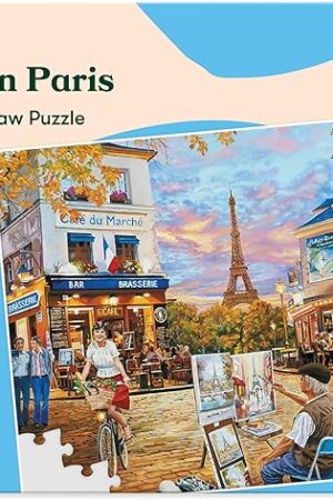 The Relish 100 Piece Puzzles for Adults, Sunset in Paris Dementia Jigsaw Puzzle, Dementia Activities for Seniors